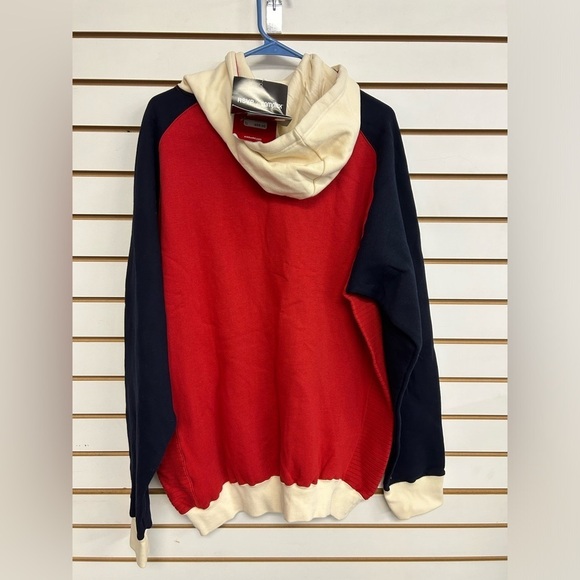 Ecko‎ Unltd. Hoodie Pullover Red/Blue/Cream Embroidered NWT Hand Warmer Pocket - Picture 6 of 14